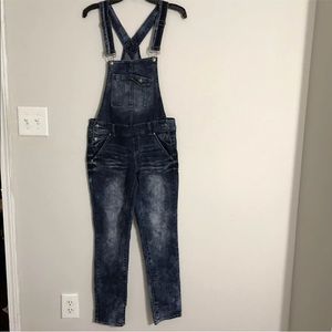 Blue Spice Denim Overalls Acid Wash Jeans
